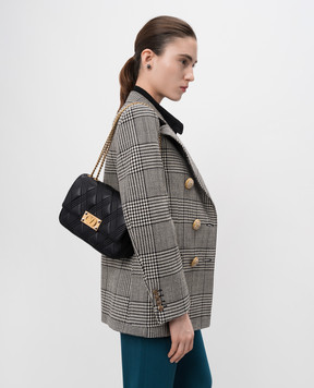 Valentino Черная кожаная сумка-мессенджер QUILTIE 67 6W2B0R07XCA