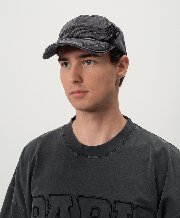 Vetements Серая кепка с вышивкой UA65CA190B изображение 2