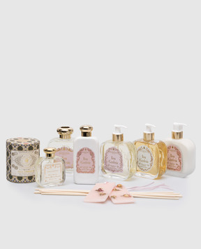 Santa Maria Novella Женский гель для душа Rosa Gardenia в стеклянной емкости с дозатором 250 мл. ROSAGARDENIAGEL250ml
