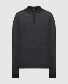 Trussardi Серый джемпер из шерсти с молнией M0068000008NMK607K02