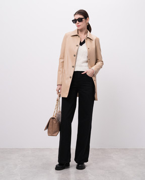 Twinset Бежевая куртка с логотипом 251TP2350