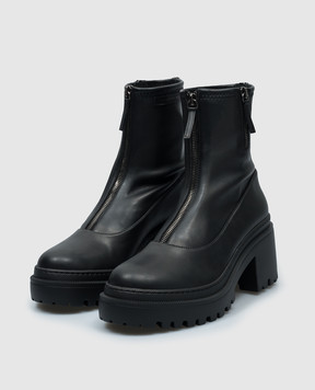 Giuseppe Zanotti Черные ботильоны Barbaro Stretch с логотипом I470000