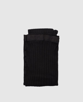 Wolford Чорні колготи Fine Merino з вовною в рубчик 11331