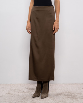 Brunello Cucinelli Коричнева спідниця міді M0H38G3882