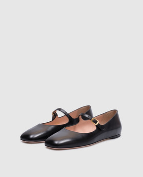 Bally Черные кожаные балетки WA051FVT821