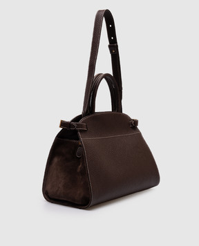 Gianni Chiarini Коричнева шкіряна сумка-тоут Farah BS11466TKLCM