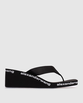 Alexander Wang Черные шлепанцы AW Wedge 30321S019