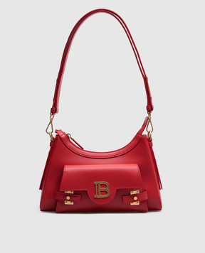 Balmain Червона шкіряна сумка-хобо B-Buzz з логотипом EN1BT904LAVE
