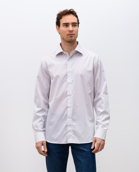 Canali Біла сорочка в клітинку GD03459CCLX018