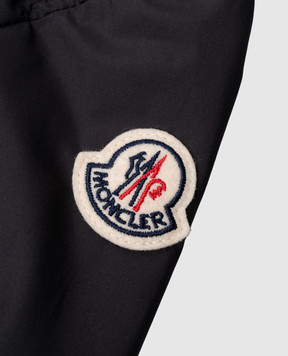 Moncler ENFANT Детская черная куртка с нашивкой логотипа 1A0005254A81810