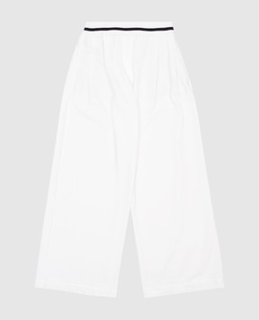 Brunello Cucinelli Детские белые спортивные штаны BN05NE636C