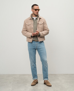 Brunello Cucinelli Блакитні джинси з ефектом потертості M283PD3210