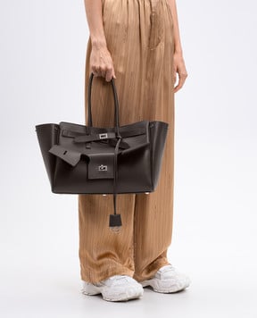 Balenciaga Чорна шкіряна сумка тоут Bel Air Carry All 8356702ABAW