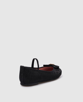 Pretty Ballerinas Дитячі чорні балетки Hannah з кристалами 51257
