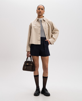 Max Mara Білий джемпер LARI з вовни в смужку LARI