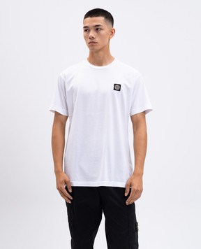 Stone Island Біла футболка з нашивкою логотипа K2S152100027S0013