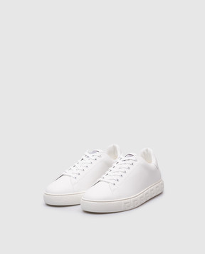Versace Белые кеды Greca с логотипом 10144601A09608