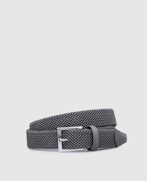 Kiton Сірий ремінь з плетінням USC3688N01154