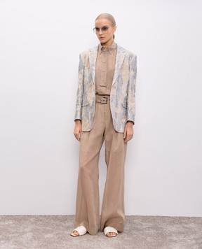 Brunello Cucinelli Бежевые брюки с цепочкой мониль MH911P8862
