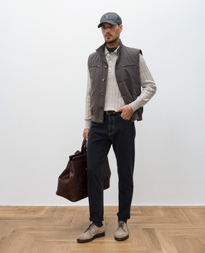 Brunello Cucinelli Коричневый жилет MD4796522