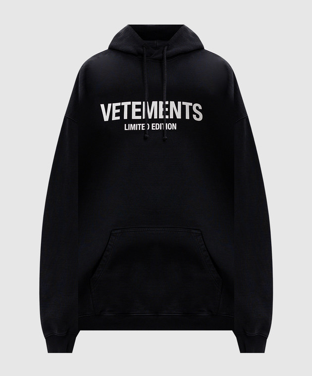 Vetements - Чорне худі з принтом логотипа UA65HD250L купити в Symbol