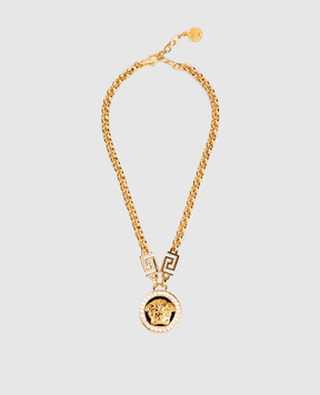 Versace Золотистий ланцюжок Medusa з кристалами DG1E009DJMX