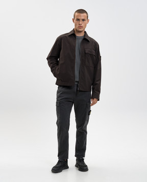 Stone Island Сірі джогери-карго з патчем логотипа K2S153100033S00L1