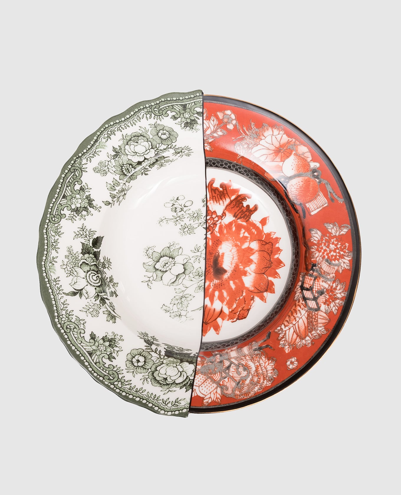 

Фарфоровая тарелка для первых блюд Cecilia с принтом, Разноцветный, Посуда