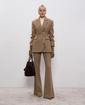 Ermanno Scervino Коричневий жакет з вовною D476I327GVP