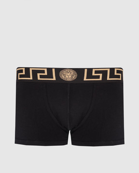 Versace Набор черных трусов-боксеров Greca AU103261A10011