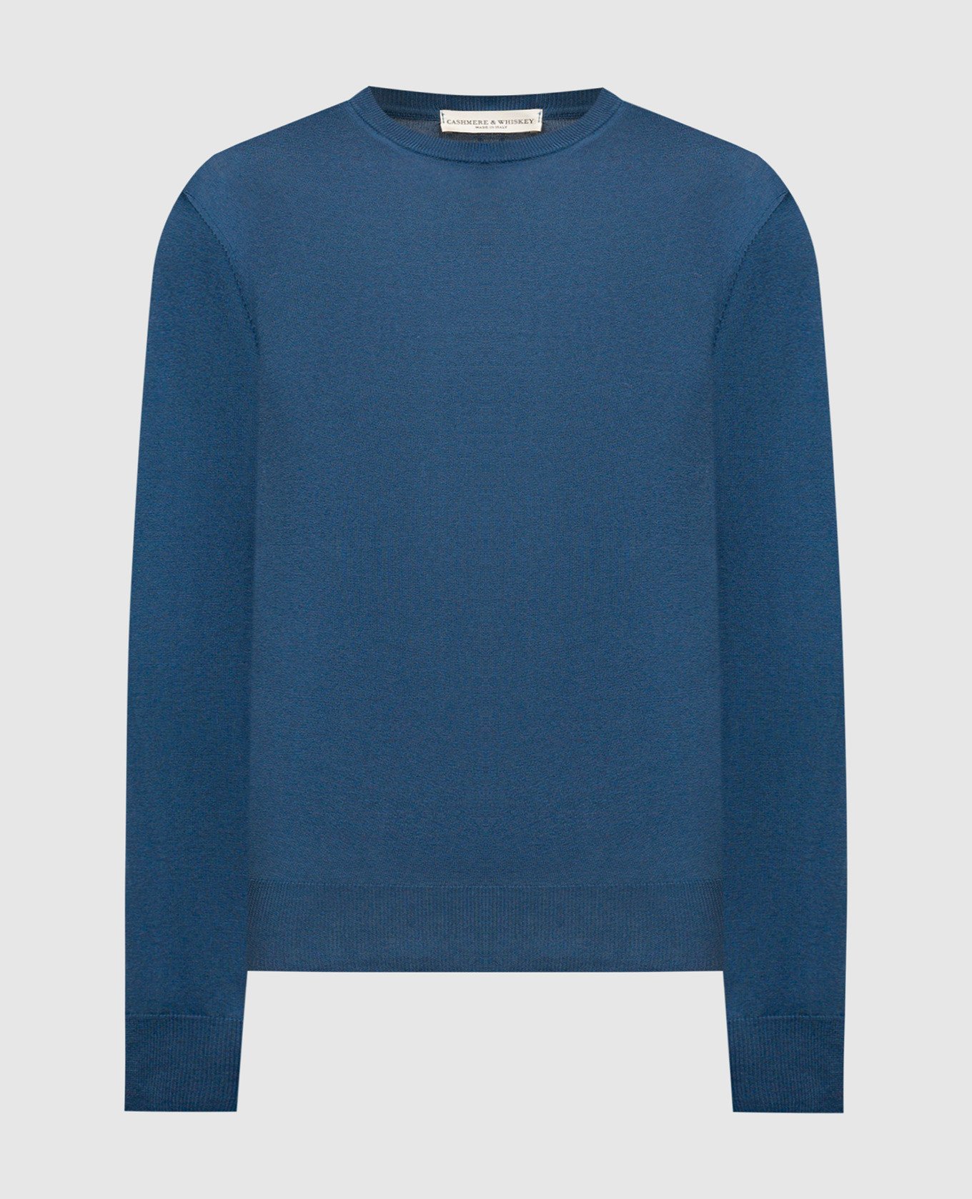 Blue jumper with silk and cashmere