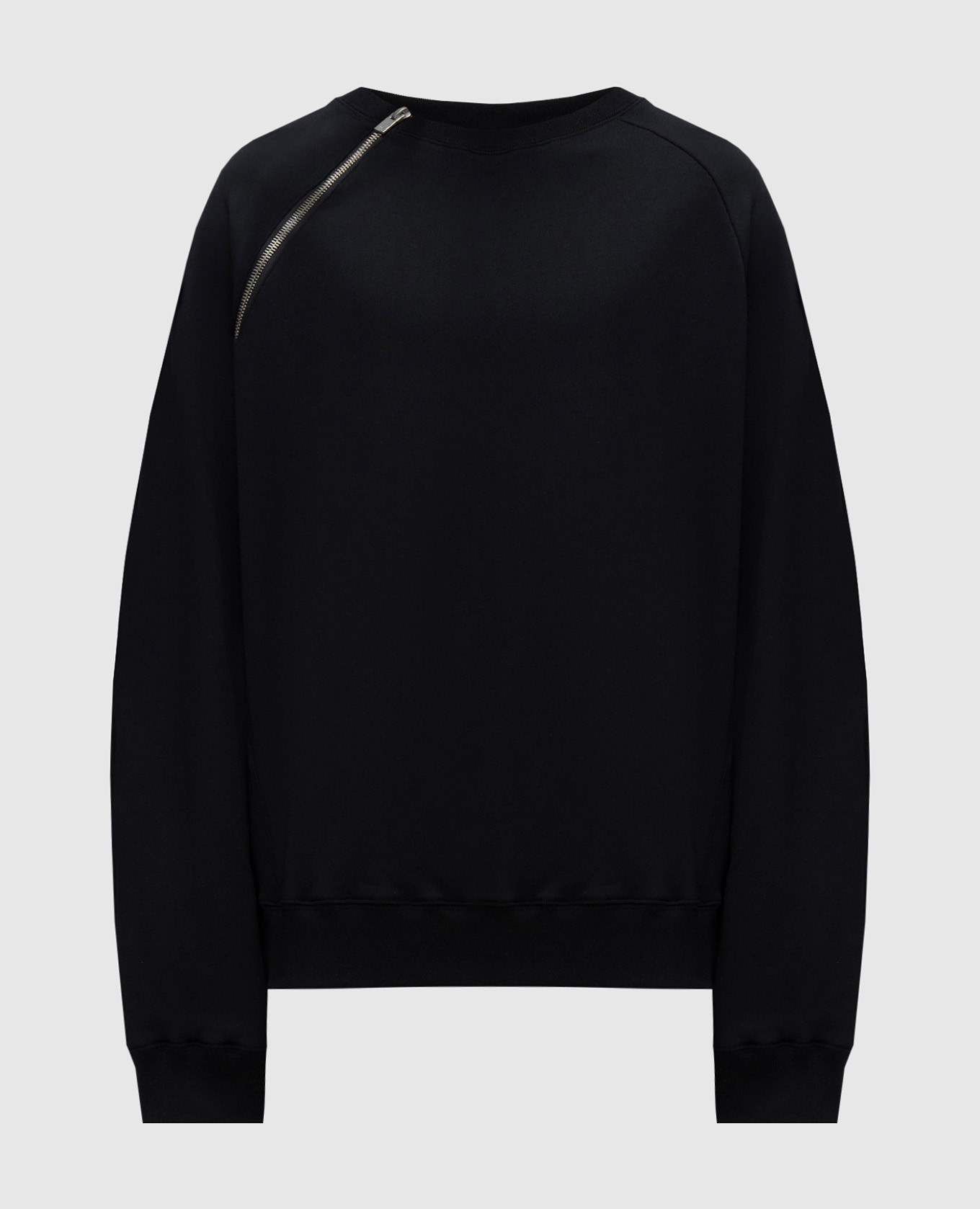 Black Sequence Zip Sweatshirt