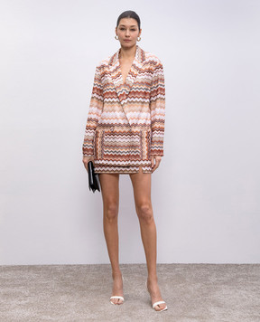 Missoni Коричнева спідниця міні у візерунок з люрексом DS25SH0DBR00ZV
