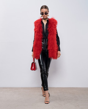 Prada Червоний жилет з овчини 169123