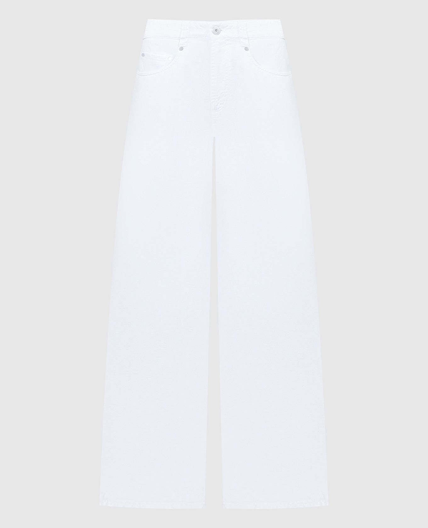 White jeans with logo