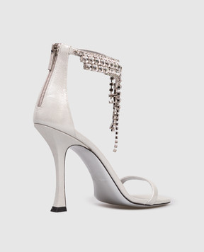 Jimmy Choo Сріблясті босоніжки Verity з кристалами VERITYSANDAL100SHS