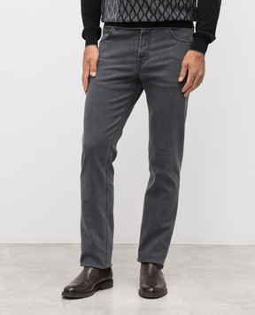 Stefano Ricci Серые джинсы с логотип патч MFT53B3151RT58BK
