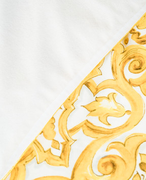Dolce&Gabbana Белое полотенце с узором MAJOLICA O5A03JONN82