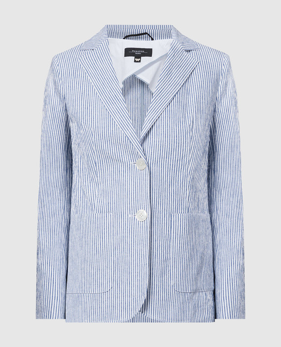 ALETTA blue jacket with striped linen