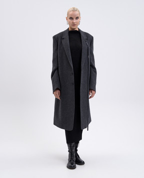 Ann Demeulemeester Чорна сукня Barbro з вовни B0012540FA059