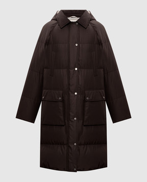 Brunello Cucinelli Коричневый пуховик MG5019946