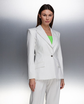 Versace Jeans Couture Білий жакет в смужку 76HAQ702N0335