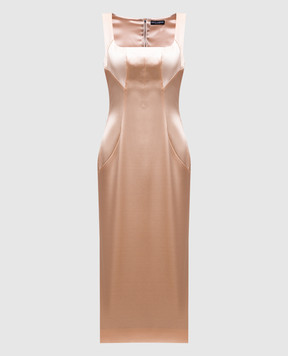 Dolce&Gabbana Бежева сукня-футляр F6TTYTFURAD