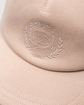 Dolce&Gabbana Детская бежевая кепка с вышивкой логотипа LB4H80G7PEQ