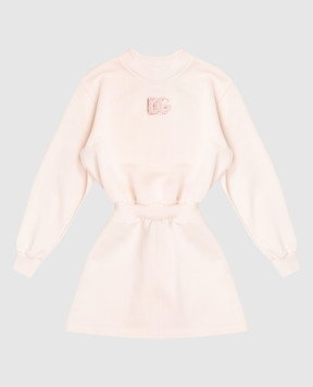Dolce&Gabbana Дитяча рожева сукня з монограмою L5JDAPG7PKQ812+