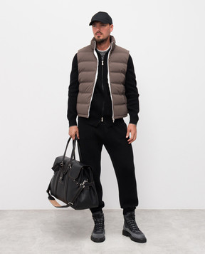 Brunello Cucinelli Серая футболка с шелком MH8367427