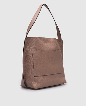 Gianni Chiarini Коричневая кожаная сумка EGLE с принтом логотипа BS10974TKLSD