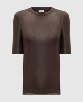 Brunello Cucinelli Коричневий топ з ланцюжком моніль MG922EF210