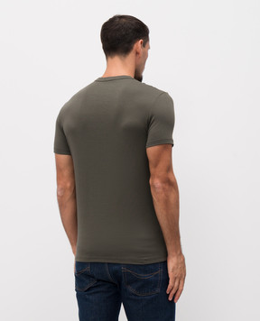 Tom Ford Футболка цвета хаки с логотипом T4M081040