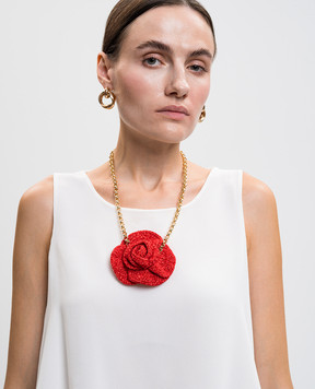 Magda Butrym Золотистий ланцюжок з підвіскою у формі троянди 7527250000015